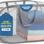Cesta plegable lavandería con 2 compartimentos asas gris