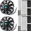 Ventilador radiador 7" 12V 800CFM soporte universal 2unid