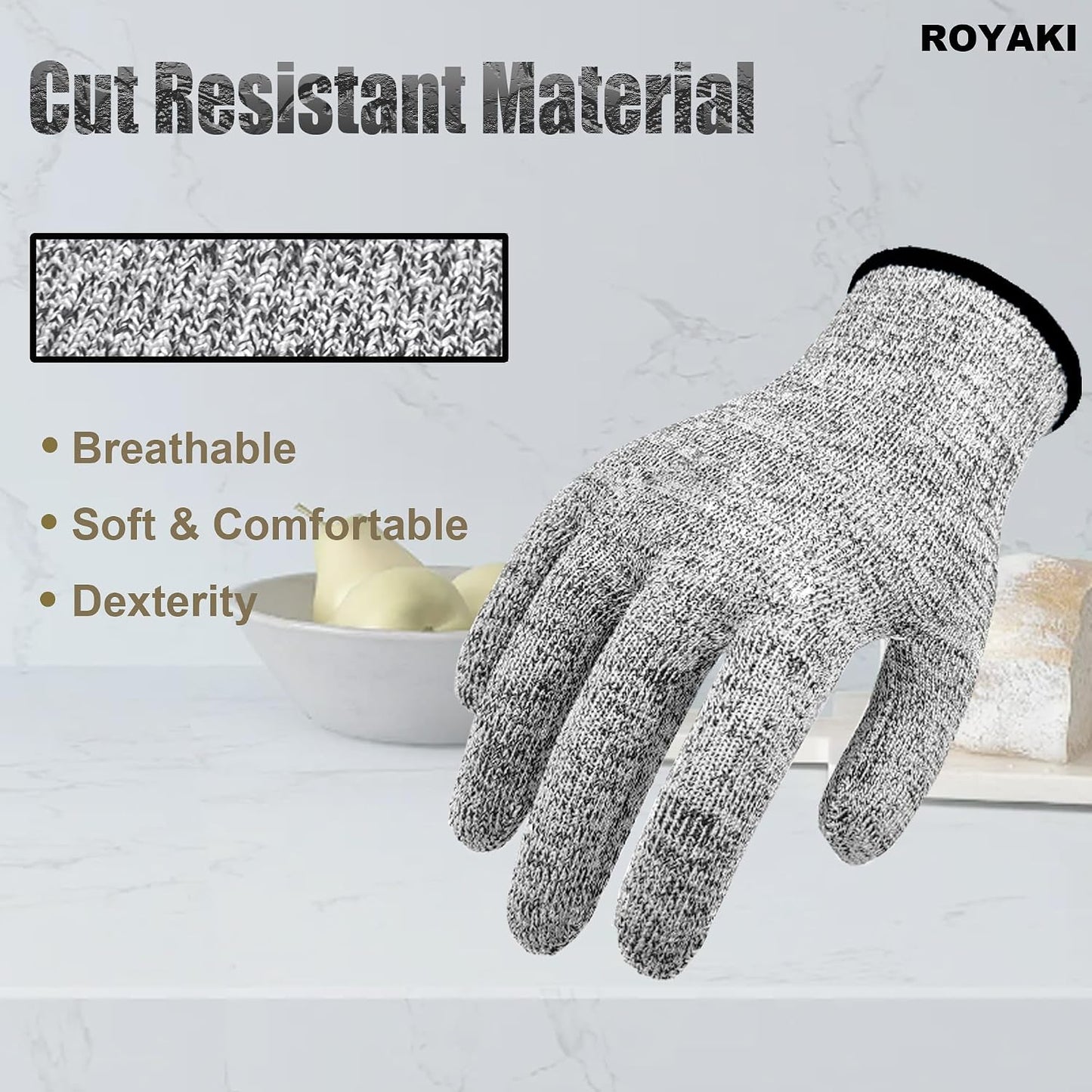 Guantes cortes grado alimenticio para cocina 1 par