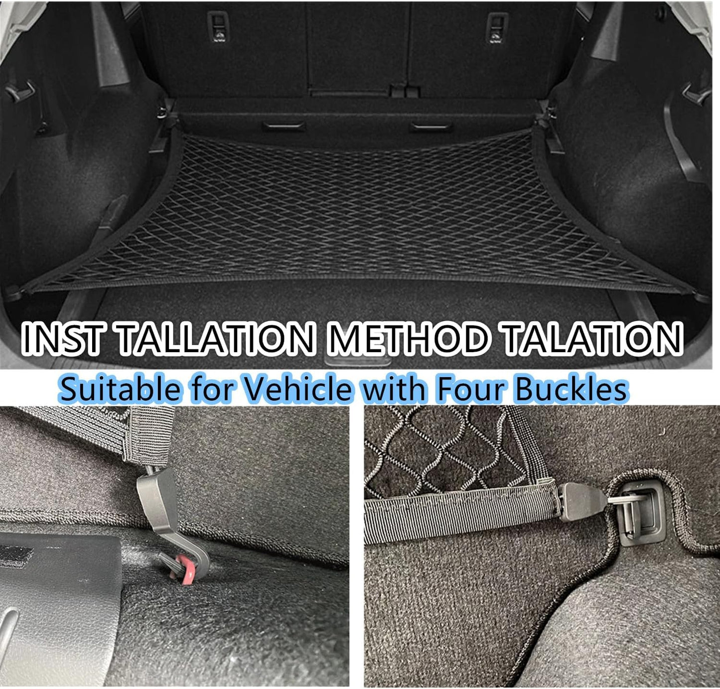 Red carga SUV con ganchos ajustable elástica 3.3x2pulg