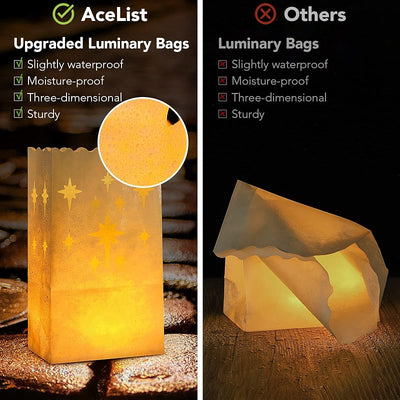 30 Bolsas Luminarias Velas LED Sin Llama Para Bodas Navidad
