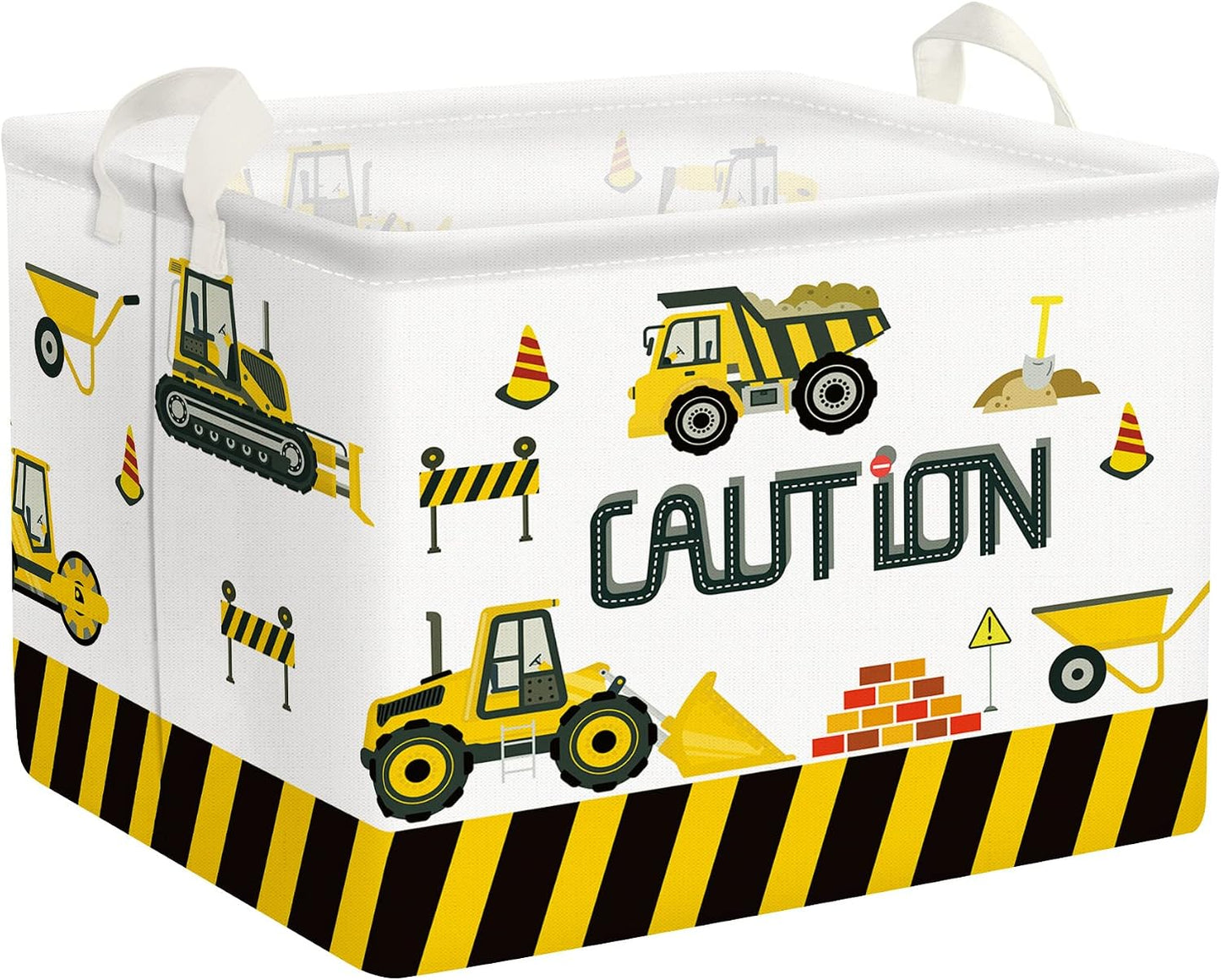 Cesta almacenamiento para niños excavadora blanco 36L
