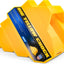 Calzo amarillo grande de rueda de remolque resistente