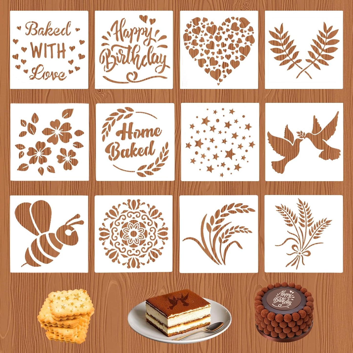 12 plantillas de pan de 5.9 pulgadas para masa madre y galletas