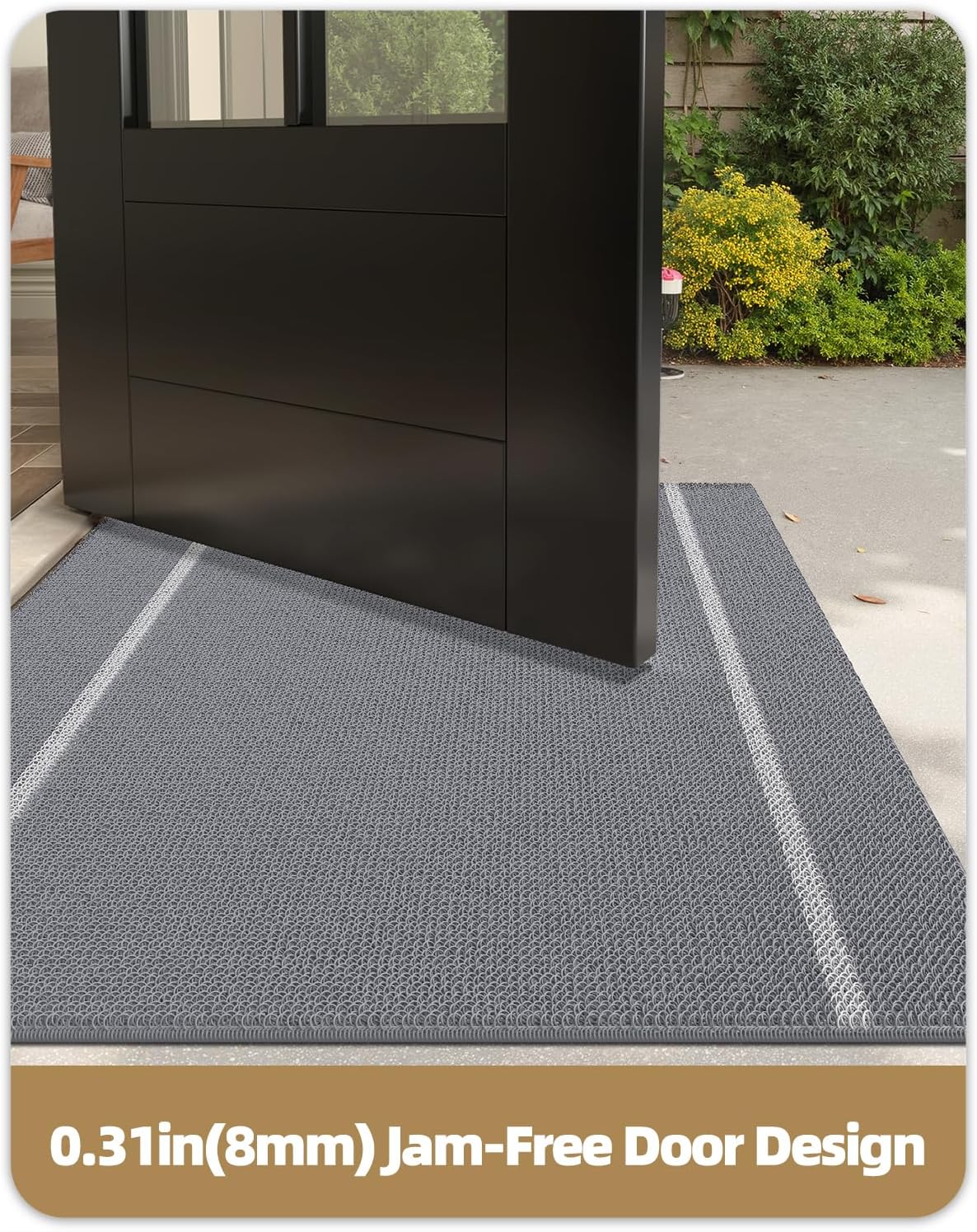 Tapetes dobles para puerta exterior impermeable