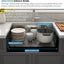 Fregadero cocina negro acero inox T304 23x16" con colador