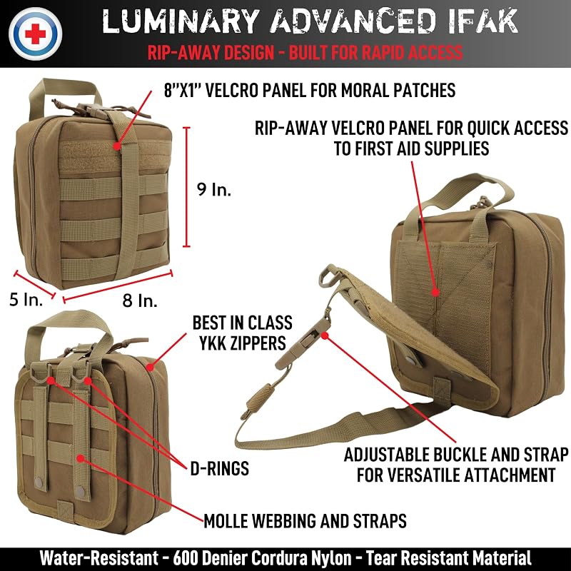 Kit primeros auxilios MOLLE Coyote Tan con soporte