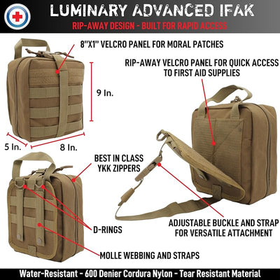 Kit primeros auxilios MOLLE Coyote Tan con soporte