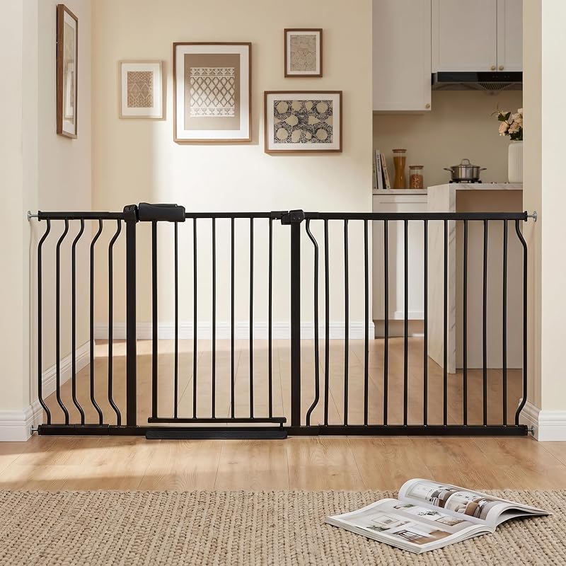 Puerta bebé ancha 67-71.5" sin taladro para mascotas