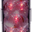 Luz ovalada roja 6" parada/trasera/giro transparente