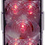 Luz ovalada roja 6" parada/trasera/giro transparente