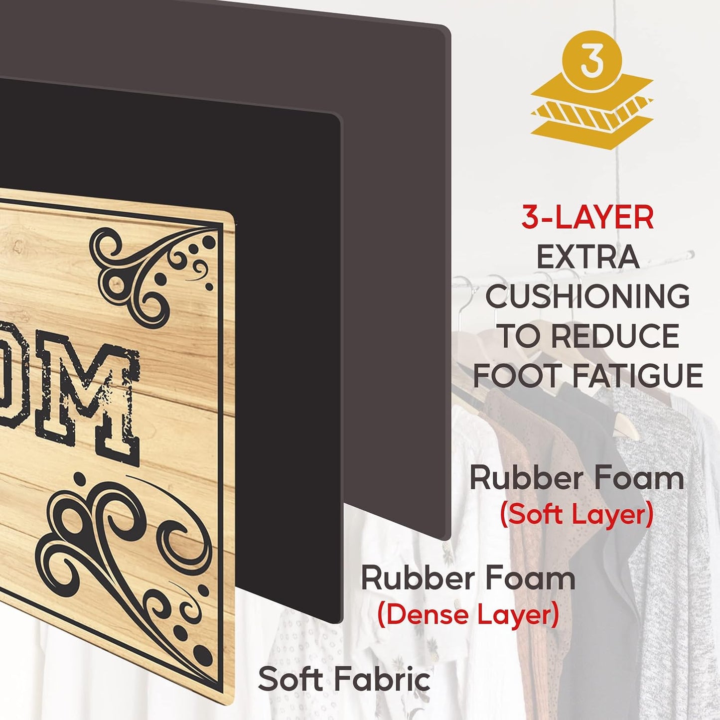 Alfombra goma antiderrap 20x59" cuarto servicio baño