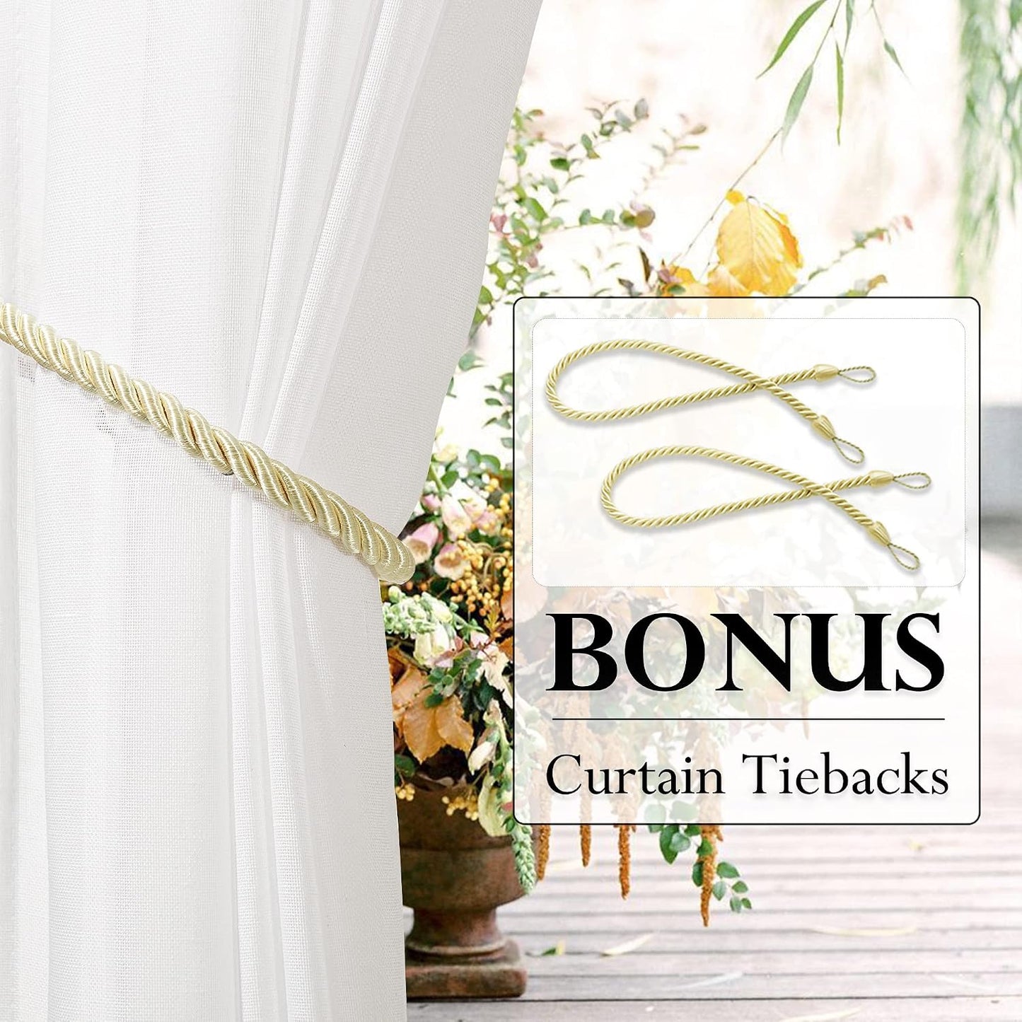 Cortinas traslúcidas para terraza panel lino texturizado