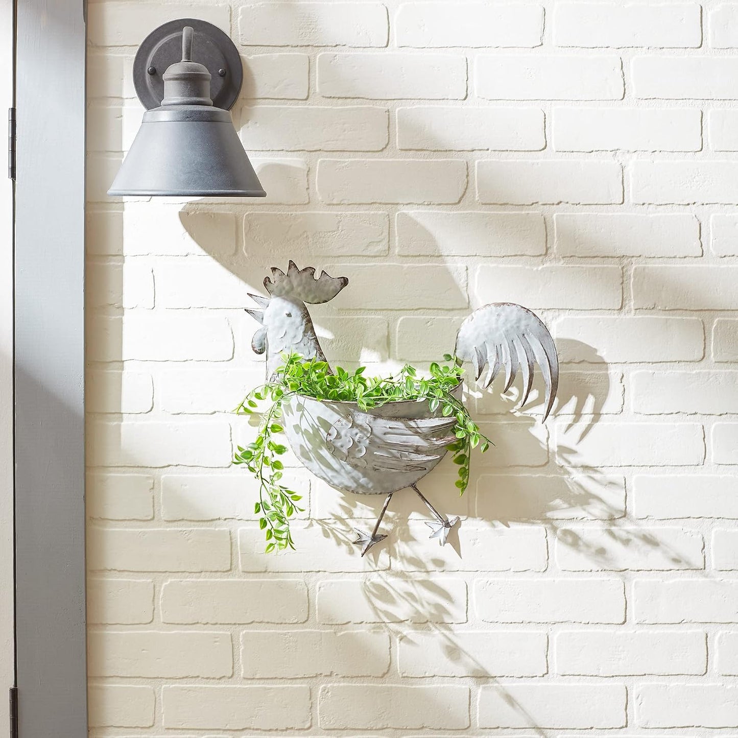 Macetas hierro galvanizado para colgar pared 14.25x3.75"