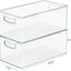 Set 2 Contenedores Congelador Transparentes Apilables con Asas
