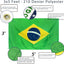 Bandera Brasil bordada 3x5pies lona resistente ojales latón