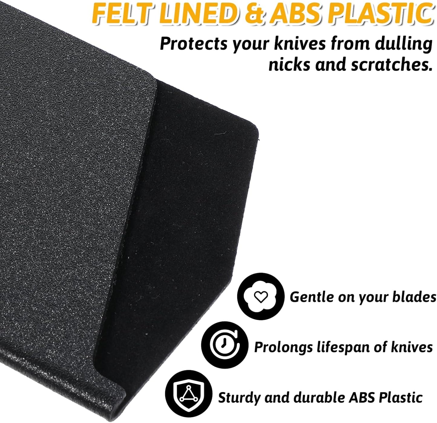 Funda cuchillo ancho 7.5x3.5pulg fieltro duradero