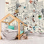 Papel tapiz infantil estilo cómics mural grafiti 88x59