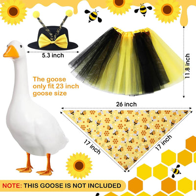 Disfraz ganso Halloween sombrero abeja falda amarilla