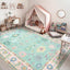 Alfombra Oushak rosa boho 8x10ft dormitorio sala antiderrap