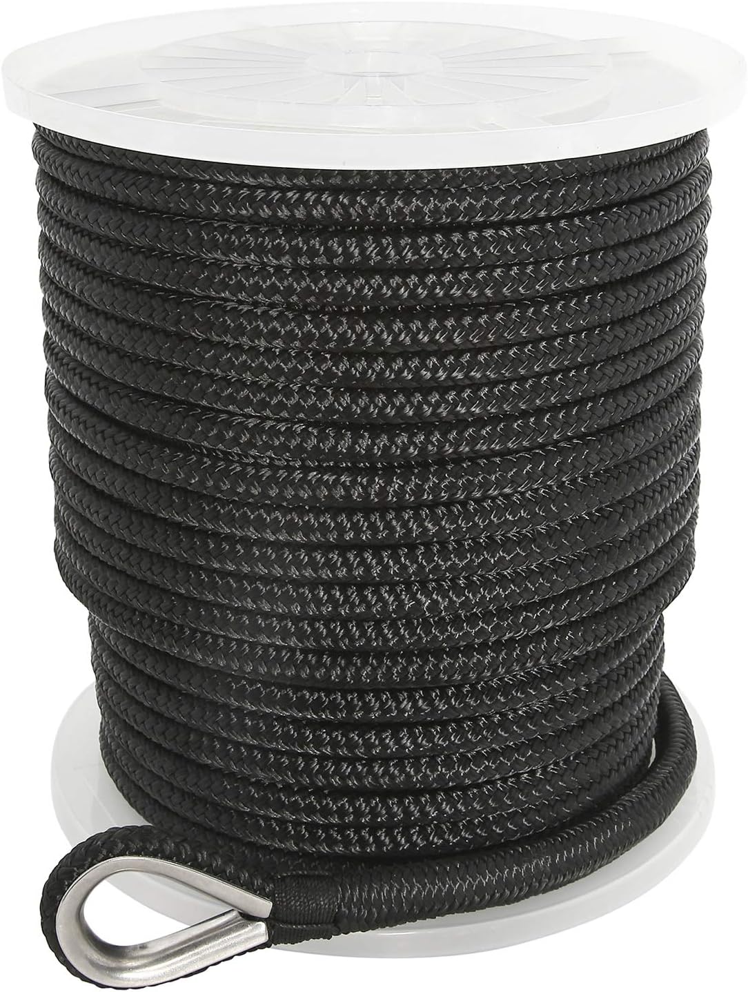 Anclaje nailon doble trenza 3/8pulg x200ft con dedal acero