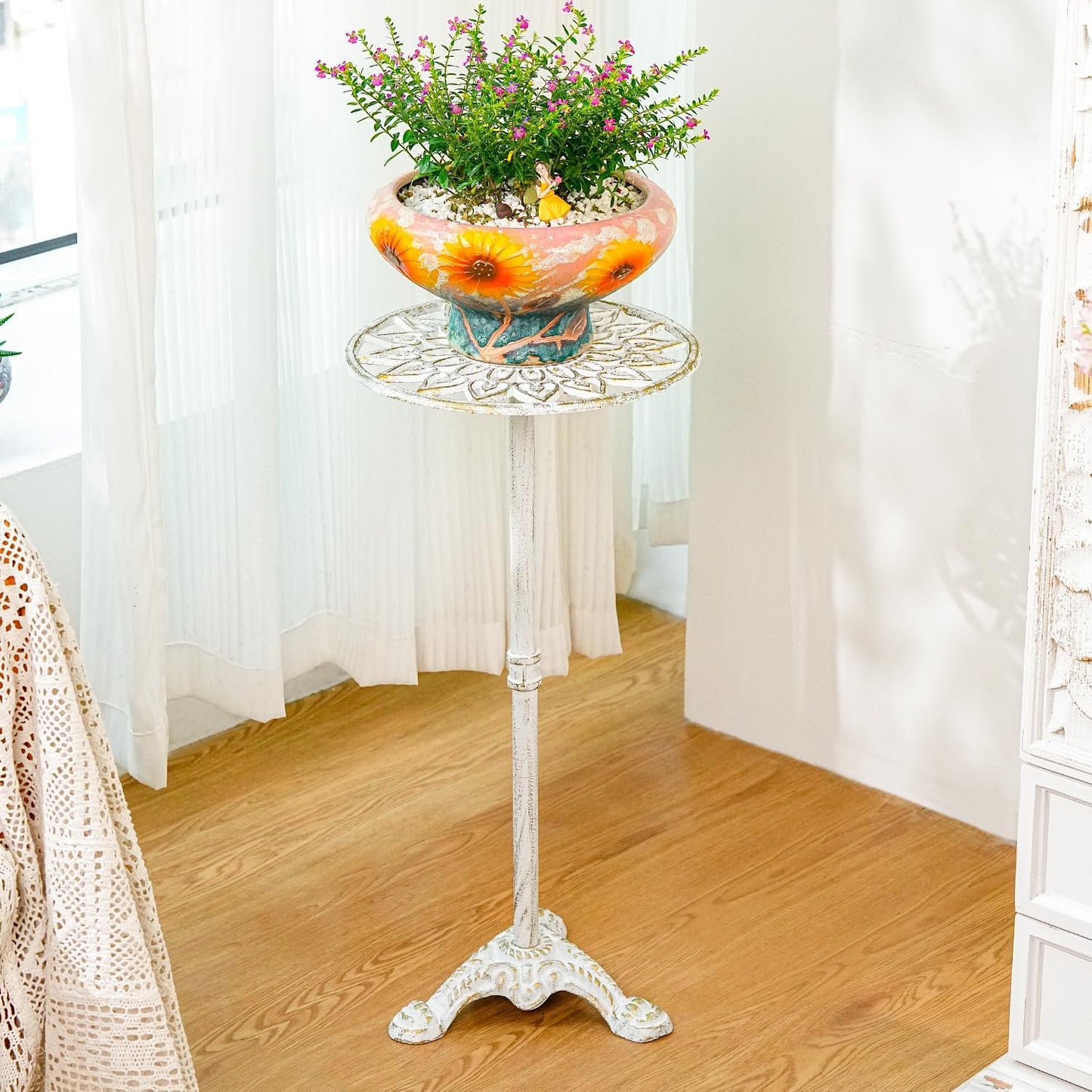 Soporte plantas hierro fundido 24.2pulg estilo vintage