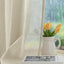6 Paneles Cortinas Transparentes Impermeables Lino Natural