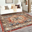 Alfombra cuadrada terracota/azul 6" 1ft