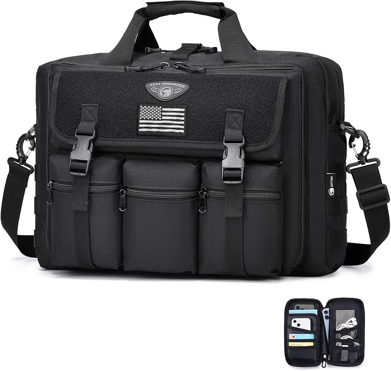 Bolsa táctica para laptop 17.3 pulg con cartera pasaporte