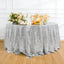 Mantel lentejuelas plateadas 120pulg redondo para boda