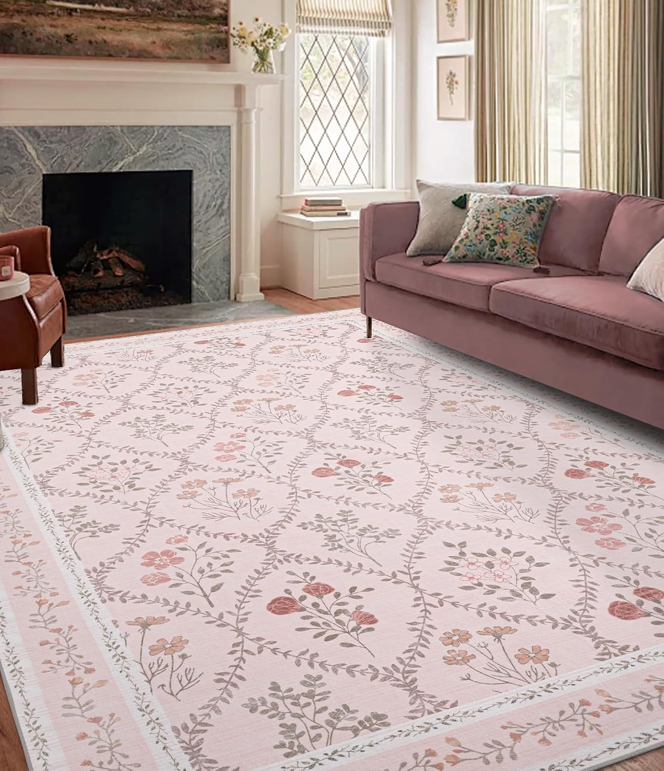 Alfombra lavable 6x9ft antiderrap dormitorio sala