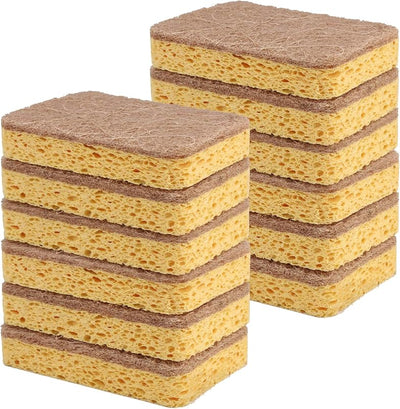 12 Pzas Esponjas Antiarañazos Biodegradables para Cocina