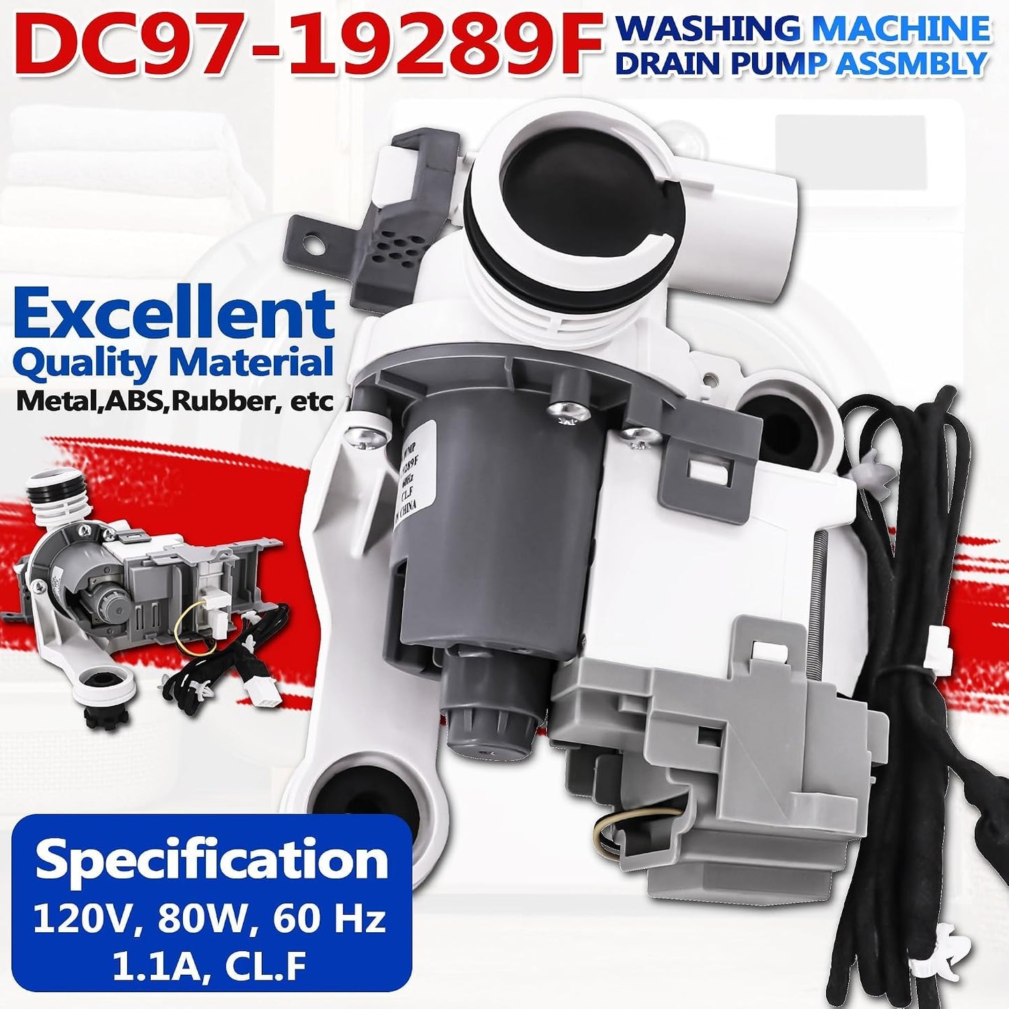 Bomba drenaje arandela comp Sam-sung WA45M7050AW/A4