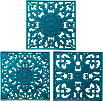 Salvamanteles silicona cuadrados encimera cocina