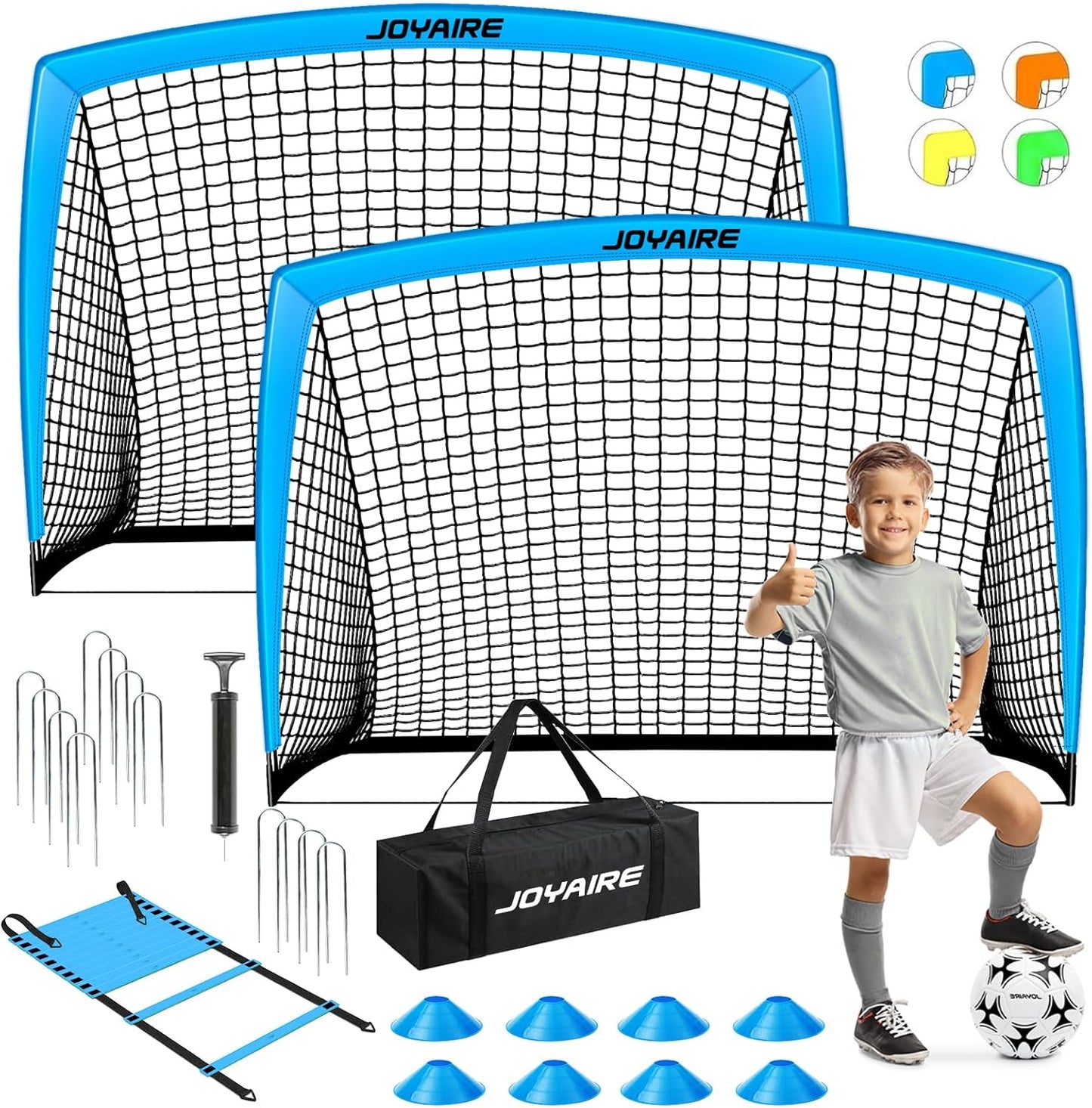 Portería fútbol niños patio trasero red poliéster 4x3pies