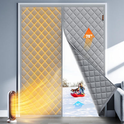 Cortina magnética térmica para puerta 72x80pulg tela Oxford