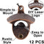 12 Pzas Abrebotellas Cobre Antiguo Montaje Pared Inox