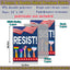 Bandera jardín doble cara 12x18" Resist Pride Ally