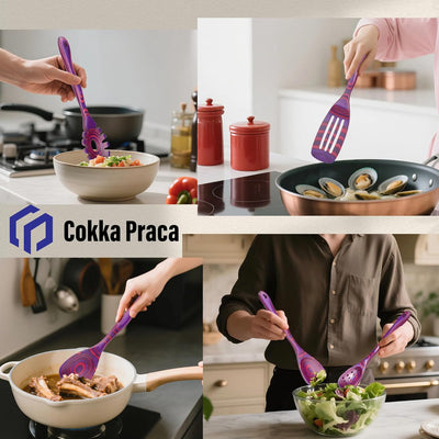7 Pzas Utensilios Cocina Pakkawood Antiadherentes