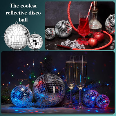 17 Pzas Bolas Espejo Colgantes Decoración Navidad Bodas