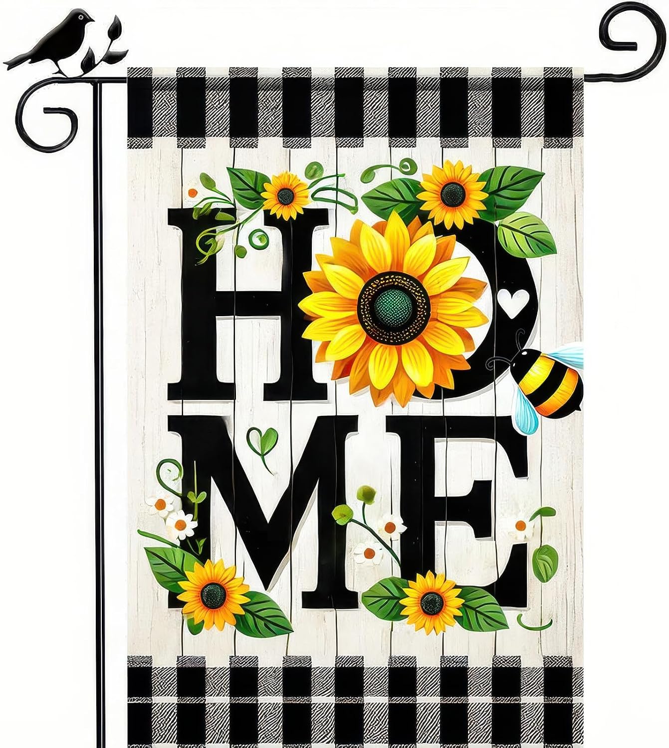 Bandera primavera 12x18pulg doble cara decoración jardín