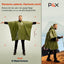 Poncho Mylar con capucha reutiliz. para emergencias camping