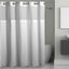 Cortina ducha 3en1 tela waffle transparente 71x74pulg blanco