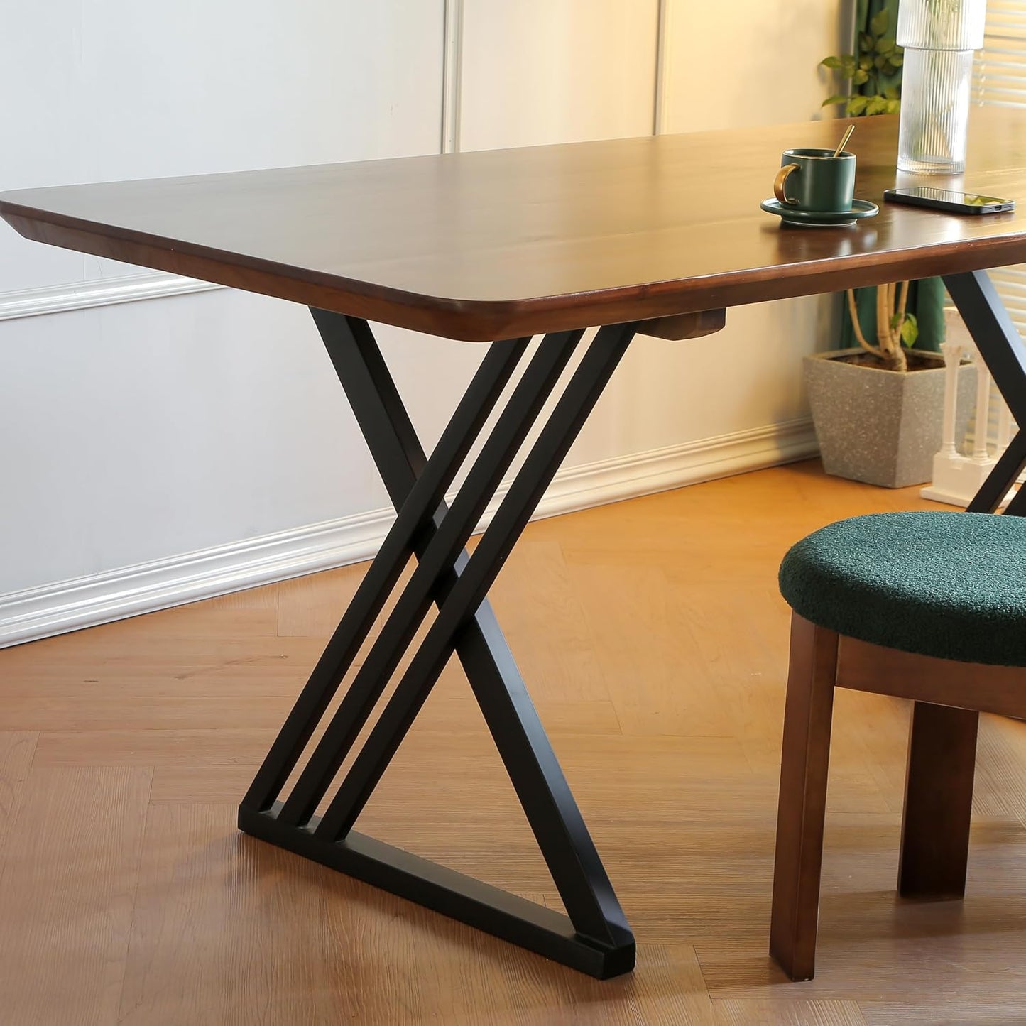 2 Pzas Patas Mesa Metal Triangular Industrial 28.3ft