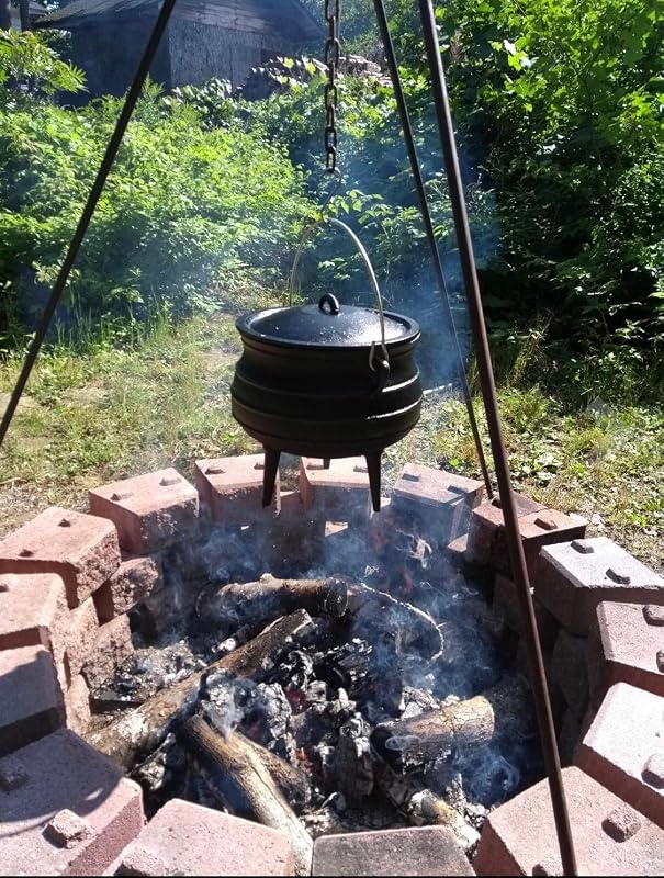 Olla hierro fundido 8.5qt con tapa 3 patas estilo