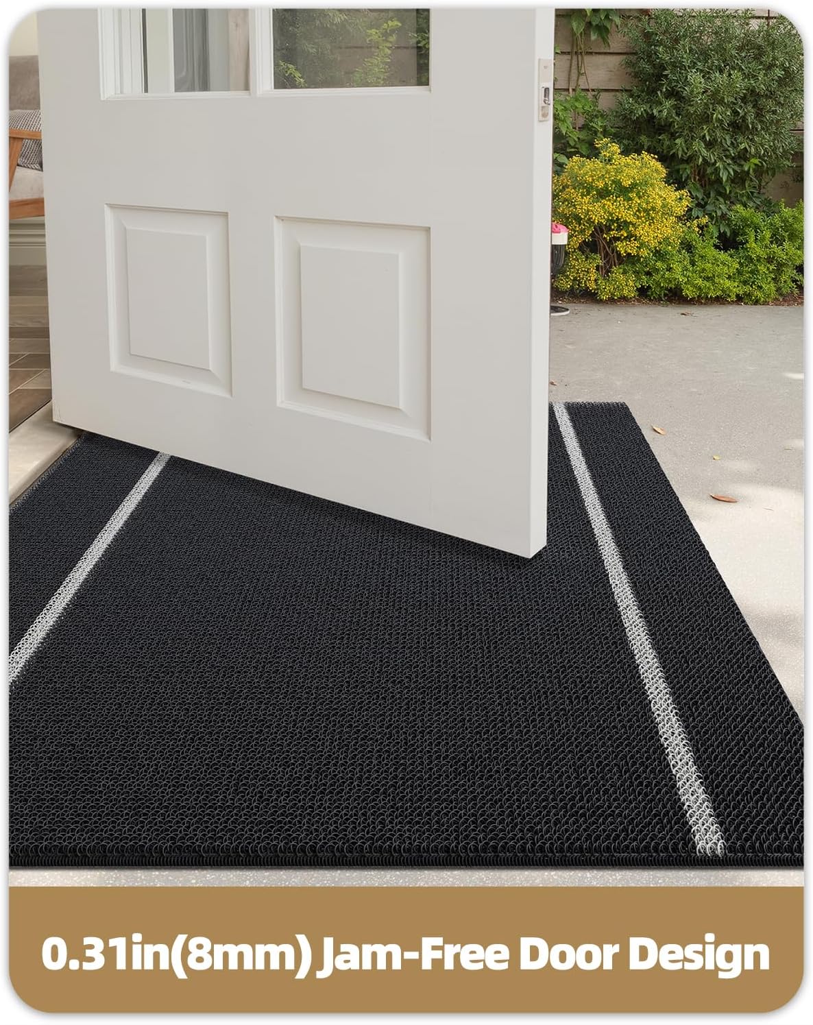 Felpudos dobles impermeables para puerta exterior