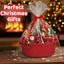 Cesta regalos roja tejida 12x8x5pulg duradera con cintas