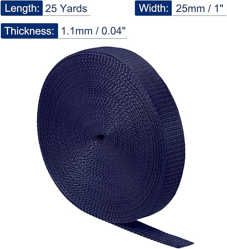 Correa ligera flejado azul 1" 25 yardas para exteriores