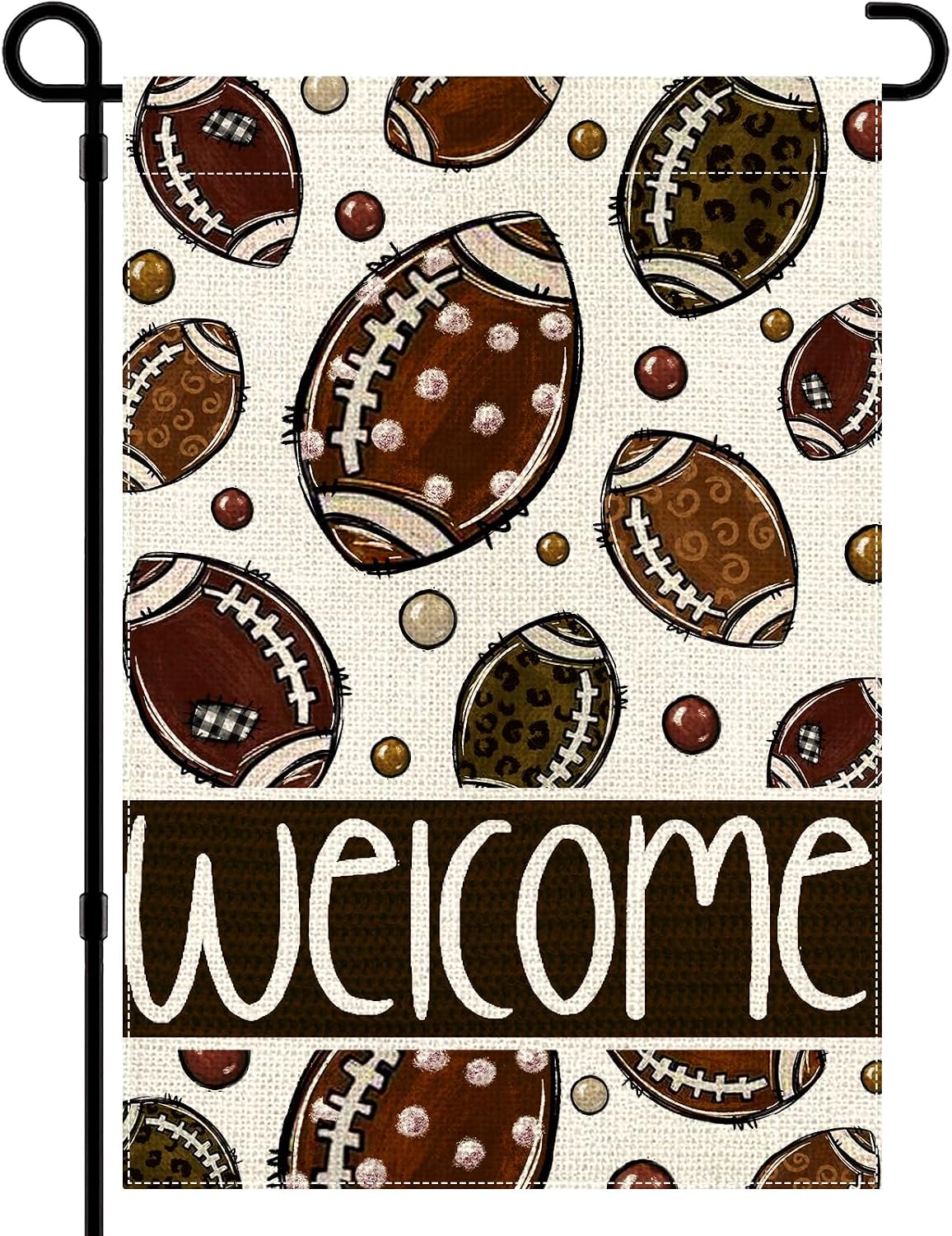 Bandera jardín fútbol 12x18pulg doble cara decoración otoño
