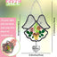 Atrapasoles vidrio dije corazón flores campanilla